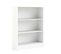 Dmora - Bibliothèque à Trois Compartiments, Couleur Blanche, 79 x 107 x 27 cm