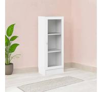 Dmora - Bibliothèque Alexiane, Etagère de Bureau, Porte-Livre Mobile, Librairie, 41x28 h107 cm, Blanc