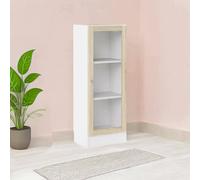 Dmora - Bibliothèque Alexiane, Etagère de Bureau, Porte-Livre Mobile, Librairie, 41x28 h107 cm, Blanc et Chêne