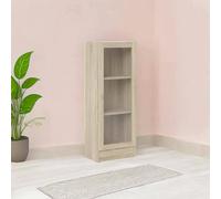 Dmora - Bibliothèque Alexiane, Etagère de Bureau, Porte-Livre Mobile, Librairie, 41x28 h107 cm, Chêne