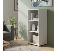 Dmora - Bibliothèque Theophane, Etagère de Bureau, Porte-Livre Mobile, Librairie, 47x40 h113 cm, Blanc