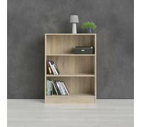 Dmora Bibliothèque Trois, Couleur, 79 x 107 x 26 cm, chêne Large, 3 Compartiments