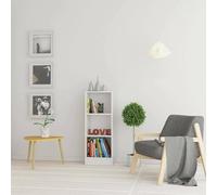 Dmora - Bibliothèque Violette, étagère de Bureau, Meuble Porte-Livres, bibliothèque, 41x27 h107 cm, Blanc