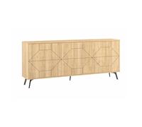 Dmora - Buffet Chiron, Buffet du Salon, Commode de Salon, Garde-Manger de Cuisine, 184x35 h77 cm, Chêne