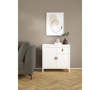 Dmora - Buffet Lucienne, Buffet du Salon, Commode de Salon, Garde-Manger de Cuisine, 82x38 h80 cm, Blanc