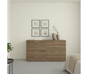 Dmora - Buffet Solene, Buffet du Salon, Commode de Salon, Garde-Manger de Cuisine, 140x40 h82 cm, Chêne Clair