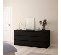 Dmora - Buffet Victoire, Buffet du Salon, Commode de Salon, Garde-Manger de Cuisine, 154x50 h68 cm, Noir