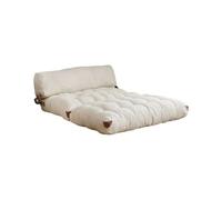 Dmora - Canapé lit 2 Places Dysnomia, Divan Transformable, Canapé pour invités, Fauteuil lit conteneur, 120x75 h79 cm, Crème