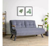 Dmora - Canapé lit 2 Places Merak, Divan Transformable, Canapé pour invités, Fauteuil lit conteneur, 133x78 h78 cm, Gris foncé