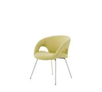 Dmora - Chaise Bathurst, Chaise d'attente avec accoudoirs pour Bureau, Siège d'attente Ergonomique, 58x59h72 cm, Jaune