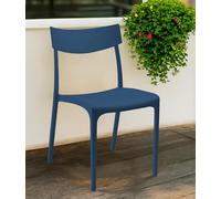 Dmora - Chaise d’extérieur Orcus, Siège de Jardin, Chaise d'extérieur Polyvalente, Fauteuil d'extérieur, Made in Italy, 54x46 h80 cm, Bleu