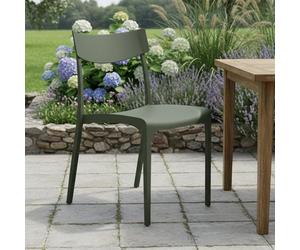 Dmora - Chaise d’extérieur Orcus, Siège de Jardin, Chaise d'extérieur Polyvalente, Fauteuil d'extérieur, Made in Italy, 54x46 h80 cm, Vert