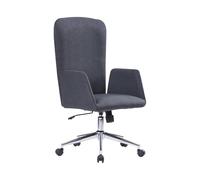 Dmora - Chaise de Bureau Launceston, Fauteuil présidentiel avec accoudoirs, Chaise de Bureau Ergonomique exécutive, Cm 55x56h98/105, Gris