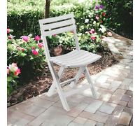 Dmora - Chaise d'extérieur Terni, Siège de jardin pliant, Chaise pour table à manger, Fauteuil d'extérieur, 100% Made in Italy, 44x41h78 cm, Blanc