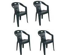 Dmora - Chaise d'extérieur Velletri, Sièges de jardin, Chaise pour table à manger, Fauteuil d'extérieur, 100% Made in Italy, 56x57h80 cm, Vert