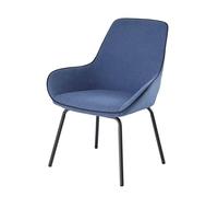 Dmora - Chaise Mackay, Sièges de Salle d'attente de Bureau, Siège d'attente Ergonomique, 66x59h90 cm, Bleu