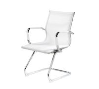 Dmora - Chaise Maitland, Siège de Salle d'attente de Bureau avec accoudoirs, Siège d'attente Ergonomique, 62x54h89 cm, Blanc