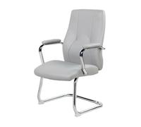 Dmora - Chaise Townsville, Siège de Salle d'attente avec accoudoirs pour Bureau, Siège d'attente Ergonomique, 61x58h101 cm, Gris