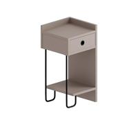 Dmora - Chevet Rasalas, Commode Basse, Table de Nuit, Étagère de Chevet, 32x30 h61 cm, Beige