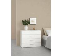 Dmora - Commode Marinette, Commode Polyvalente, Commode de Chambre, Meuble avec Tiroirs, 80x40 h68 cm, Blanc