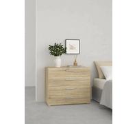 Dmora - Commode Marinette, Commode Polyvalente, Commode de Chambre, Meuble avec tiroirs, 80x40 h68 cm, Chêne