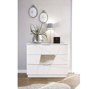 Dmora - Commode Mezzola, Commode Polyvalente, Commode de Chambre, Meuble avec tiroirs, Made in Italy, 104x45 h85 cm, Blanc