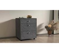 Dmora - Commode Yorgos, Commode de Chambre à Coucher, Commode avec 3 tiroirs, 47x45h61 cm, Ardoise