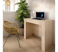 Dmora - Console Extensible Cognolo, Console Extensible Multi-Positions, Table à Manger Polyvalente, 54/239x90h77 cm, Chêne