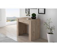 Dmora - Console Extensible Maclodio, Transformable en Table à Manger, Gain de Place et Extensible jusqu'à 237 cm, 90-237x76,6x90 cm, Chêne