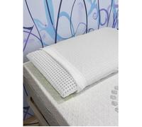Talamo Italia Oreiller de lit Talamo Italia, 100% Made in Italy, Oreiller ergonomique "savon" en mousse à mémoire de forme perforée, hypoallergénique et respirant, 70x39xh10 cm