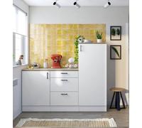 Dmora - Cuisine complète Maleo, Composition Cuisine Moderne, Set Cuisine modulable, Solution Cuisine Fonctionnelle, Blanc et Chêne