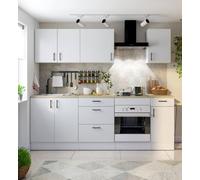 Dmora - Cuisine complète Verbano, Composition Cuisine Moderne, Set Cuisine modulable, Solution Cuisine Fonctionnelle, Blanc et Chêne