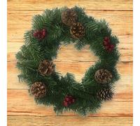 Dmora - Décoration de Noël Diableret, Ornement de Noël, Ornement de fête, Décoration Festive, Made in Italy, 35x35 h3 cm, Vert et Rouge