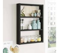 Dmora - Étagère Murale Albali, Étagère, Tablette Murale, Rayonnage Polyvalent, 43x9h60 cm, Noir