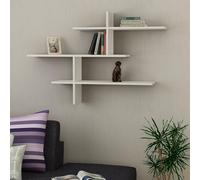 Dmora - Étagère Murale Ixion, Étagère, Tablette Murale, Rayonnage Polyvalent, 123x22 h81 cm, Blanc