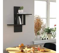 Dmora - Étagère Murale Meleagros, Étagère, Tablette Murale, Rayonnage Polyvalent, 64x20 h70 cm, Anthracite