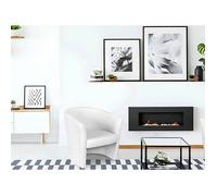 Dmora - Fauteuil Abrera, 64x63h76 cm, Blanc, Panneau effet bois, Similcuir et Mousse de polyuréthane
