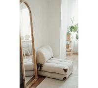 Dmora - Fauteuil Dysnomia, Siège rembourré, Canapé de Salon Simple, Chaise avec accoudoirs, 80x60 h70 cm, Crème