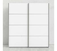 Dmora - Garde-Robe 2 Portes Cassandre, Meubles de Chambre, Penderie de Plain-Pied, Placard à vêtements, 182x64 h202 cm, Blanc