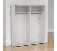 Dmora - Grande Armoire Polyvalente Janelle, Meubles Multifonctionnels, Casier à Chaussures, Support à Chaussures pour Armoire, 179x62 h220 cm, Blanc
