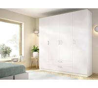 Dmora - Grande Garde-Robe Acomizza, Meubles de Chambre, Penderie de Plain-Pied, Placard à vêtements, 200x52 h215 cm, Blanc