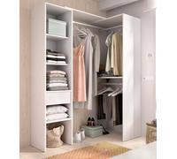Dmora - Grande Garde-Robe Biaina, Meubles de Chambre, Penderie de Plain-Pied, Placard à vêtements, 98x42 h187 cm, Blanc