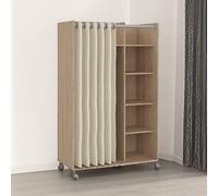 Dmora - Grande Garde-Robe Claudine, Meubles de Chambre, Penderie de Plain-Pied, Placard à vêtements, 100x48 h160 cm, Chêne Clair et Beige