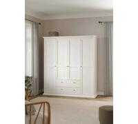 Dmora - Grande Garde-Robe Pauline, Meubles de Chambre, Penderie de Plain-Pied, Placard à vêtements, 181x61 h201 cm, Blanc