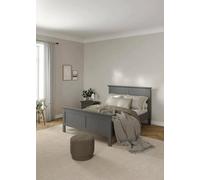 Dmora - Lit Demi-carré Aure, Sommier pour Chambre, Literie par Chambre, Support de Matelas, 211x158 h110 cm, Gris