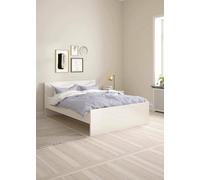 Dmora - Lit Demi-carré Geraldine, Sommier pour Chambre, Literie par Chambre, Support de Matelas, 197x146 h80 cm, Blanc