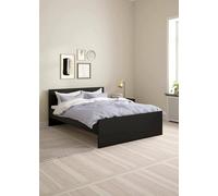 Dmora - Lit Demi-carré Geraldine, Sommier pour Chambre, Literie par Chambre, Support de Matelas, 197x146 h80 cm, Noir