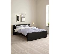 Dmora - Lit Double Hortense, Sommier pour Chambre, Literie par Chambre, Support de Matelas, 207x166 h80 cm, Noir
