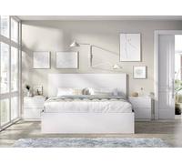 Dmora - Lit doubleColdai, Sommier pour Chambre, Literie par Chambre, Support de Matelas, 246x195 h100 cm, Blanc