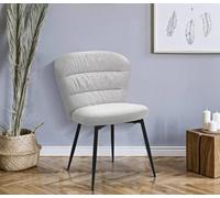 Dmora - Lot de 2 chaises Bitritto, Sièges intérieurs, Chaise rembourrée, Fauteuil Polyvalent, 58x61 h85 cm, Noir et Gris